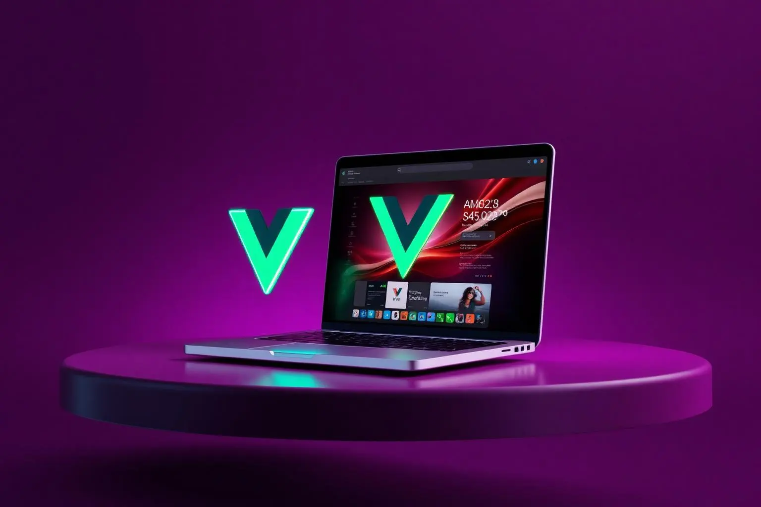 Vue.js progressive framework web app illustration